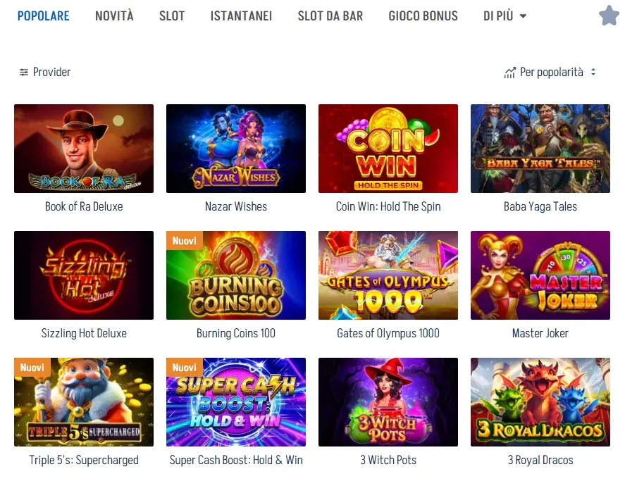 Winnita casino giochi